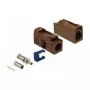 DeLOCK FAKRA connettore femmina F 25 mm (lungo) da crimpare - marrone noce, RAL 8011 89690