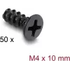 Delock vite per ventola M4 x 10 mm 50 pezzi nero 60988