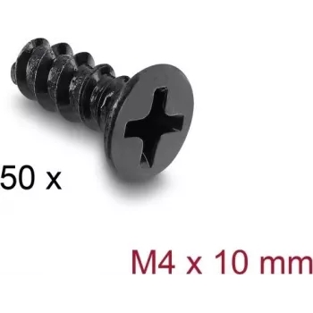 Delock vite per ventola M4 x 10 mm 50 pezzi nero 60988