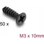 Delock set di viti per ventole M3 x 10 mm, 50 pezzi, nero 60986