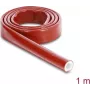 Delock Guaina protettiva in fibra di vetro con rivestimento in silicone ignifugo 1 m x 10 mm rosso 19093