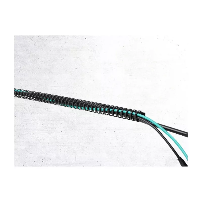 Delock Canalina portacavi flessibile, autoadesiva e avvitabile, 25 x 26 mm, lunghezza 50 cm, nero