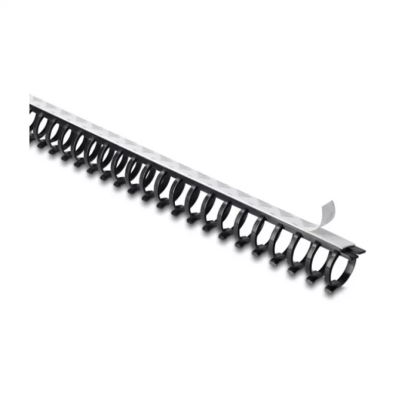 Delock Canalina portacavi flessibile, autoadesiva e avvitabile, 25 x 26 mm, lunghezza 50 cm, nero