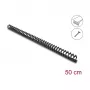 Delock Canalina portacavi flessibile, autoadesiva e avvitabile, 25 x 26 mm, lunghezza 50 cm, nero