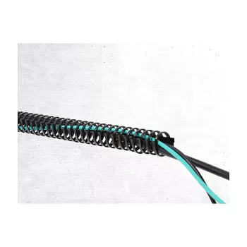 Delock Canalina portacavi flessibile autoadesiva avvitabile 34 x 35 mm - lunghezza 50 cm nero