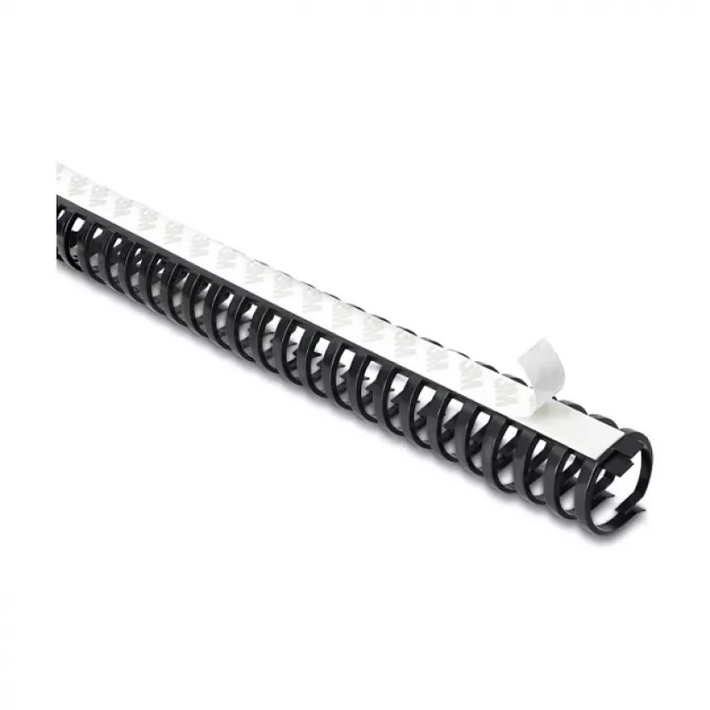 Delock Canalina portacavi flessibile autoadesiva avvitabile 34 x 35 mm - lunghezza 50 cm nero