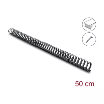 Delock Canalina portacavi flessibile autoadesiva avvitabile 34 x 35 mm - lunghezza 50 cm nero