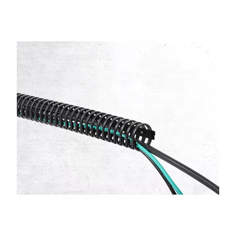 Delock canalina portacavi flessibile, adesiva e avvitabile, 45 x 46 mm, lunghezza 50 cm, nero