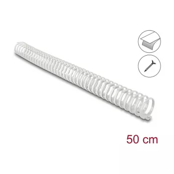 Delock Canalina portacavi flessibile autoadesiva e avvitabile 45 x 46 mm - lunghezza 50 cm grigio