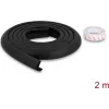 Delock striscia paraspigoli in schiuma 24 x 8 mm - lunghezza 2 m nero (18485)