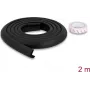 Delock striscia paraspigoli in schiuma 24 x 8 mm - lunghezza 2 m nero (18485)