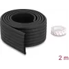 Delock striscia paraspigoli in schiuma rigata 80 x 8 mm - lunghezza 2 m nero 18487