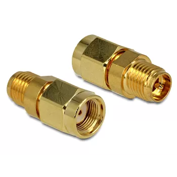 DELOCK HF RP-SMA connettore maschio filettatura speciale metrica > RP-SMA connettore femmina