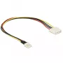 DeLOCK Cavo adattatore di alimentazione interno 4-Pin Molex femmina a 4-Pin Mini-Molex maschio, 5/12V, 30 cm 85457
