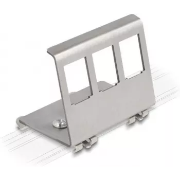 Delock supporto in metallo Keystone 3 porte per guida DIN (88139)
