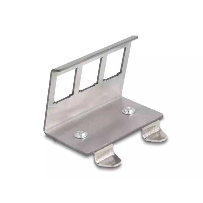 Delock supporto in metallo Keystone 3 porte per guida DIN (88139)