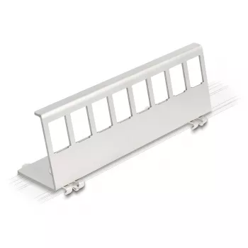 Delock supporto metallico Keystone 8 porte per guida DIN (90657)