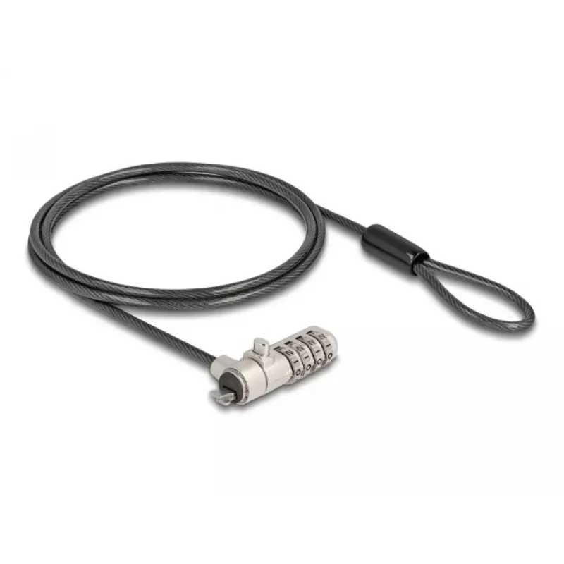DELOCK Navilock lucchetto per laptop con combinazione numerica per slot HP Nano - cavo in acciaio al carbonio (20967)