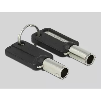 Delock Navilock cavo di sicurezza per notebook con 3 testine di bloccaggio per Kensington, Noble Wedge e Nano Slot (20676)