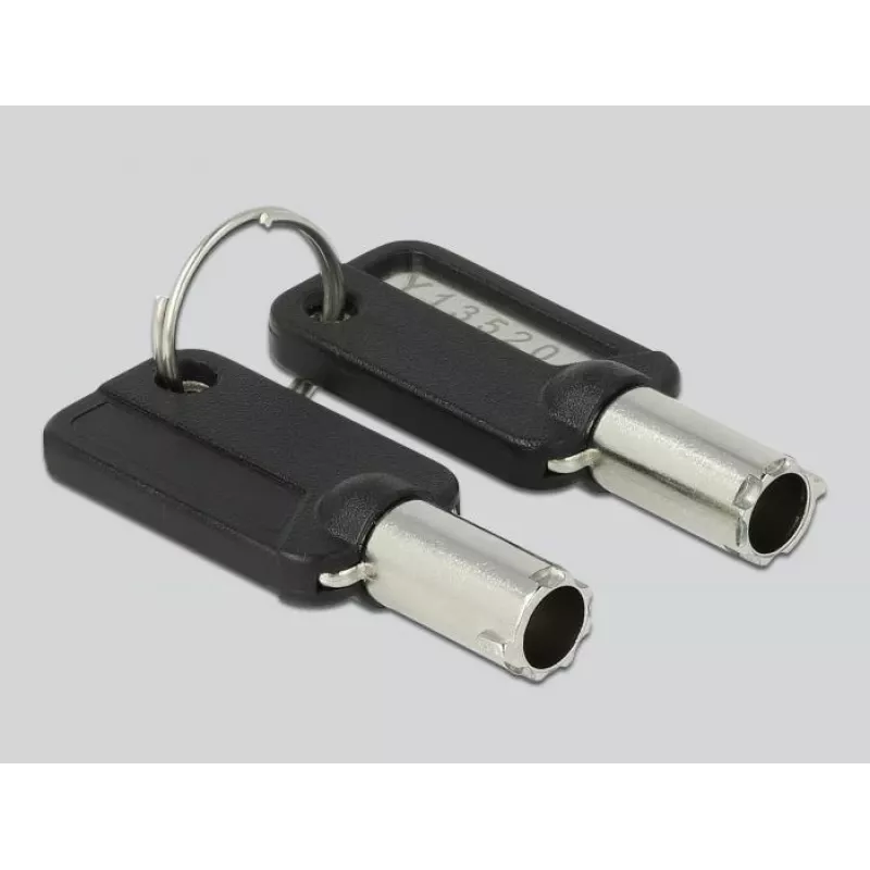 Delock Navilock cavo di sicurezza per notebook con 3 testine di bloccaggio per Kensington, Noble Wedge e Nano Slot (20676)