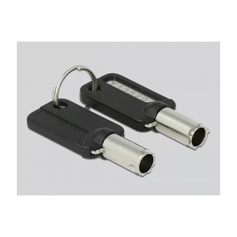 Delock Navilock cavo di sicurezza per notebook con 3 testine di bloccaggio per Kensington, Noble Wedge e Nano Slot (20676)