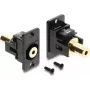 Delock Adattatore jack da pannello 3,5 mm presa a presa 4 pin, placcato oro, nero 91223