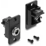 Delock connettore di alimentazione DC per montaggio a pannello 5,5 x 2,5 mm femmina, connessione a saldare, nero 91186