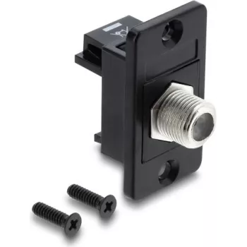 Delock Adattatore da incasso F femmina a F femmina nero 91188
