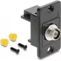 DELOCK Adattatore FC Simplex femmina-femmina per montaggio a pannello, custodia in metallo, boccola in ceramica, nero (91189)