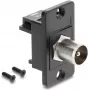 DELOCK Adattatore da incasso IEC C14 maschio a F femmina, nero 91204