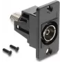 DELOCK Adattatore da incasso IEC C14 a F femmina nero 91195