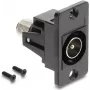 DELOCK Adattatore da incasso IEC maschio a F femmina nero 91197