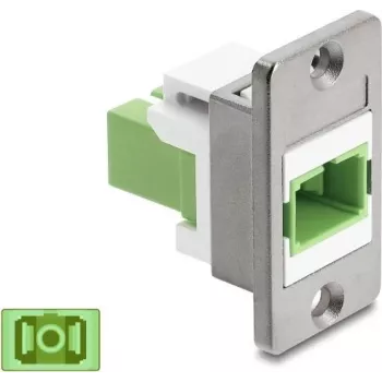 Delock Accoppiatore SC Simplex per montaggio a pannello argento / verde chiaro / bianco 91103