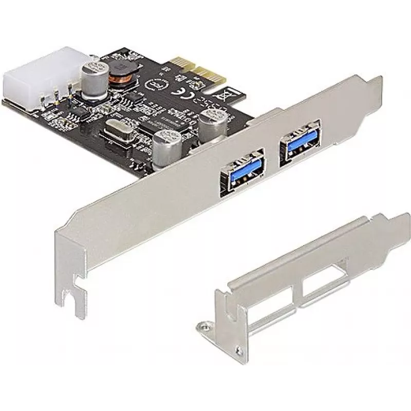 Delock scheda PCI Express x1 a 2 x USB 3.2 Gen 1 Type-A, low profile