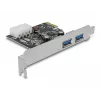 Delock scheda PCI Express x1 a 2 x USB 3.2 Gen 1 Type-A, low profile