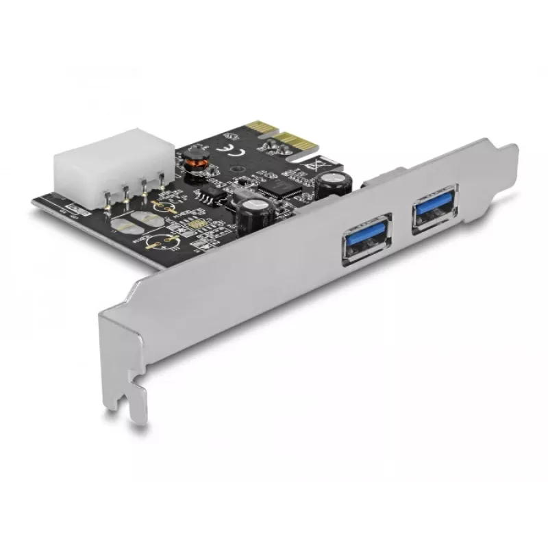 Delock scheda PCI Express x1 a 2 x USB 3.2 Gen 1 Type-A, low profile