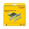 Delock scheda PCI Express x1 a 2 x USB 3.2 Gen 1 Type-A, low profile
