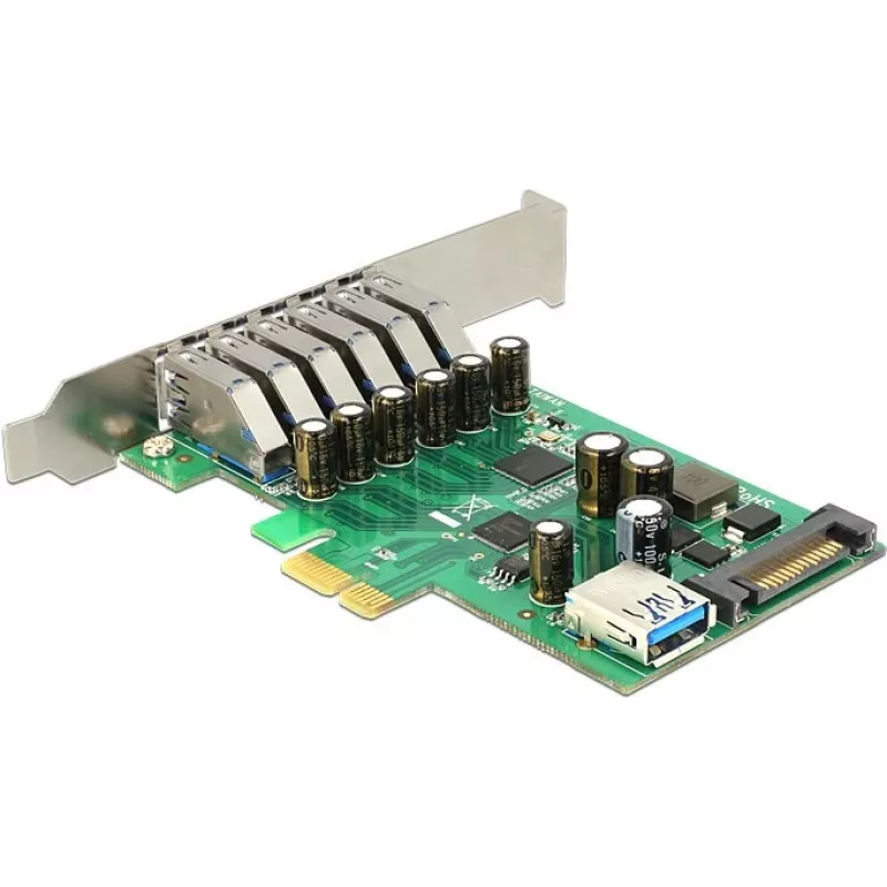 Delock scheda PCI Express x1 a 6 x USB 3.0 esterne + 1 x interna