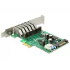 Delock scheda PCI Express x1 a 6 x USB 3.0 esterne + 1 x interna