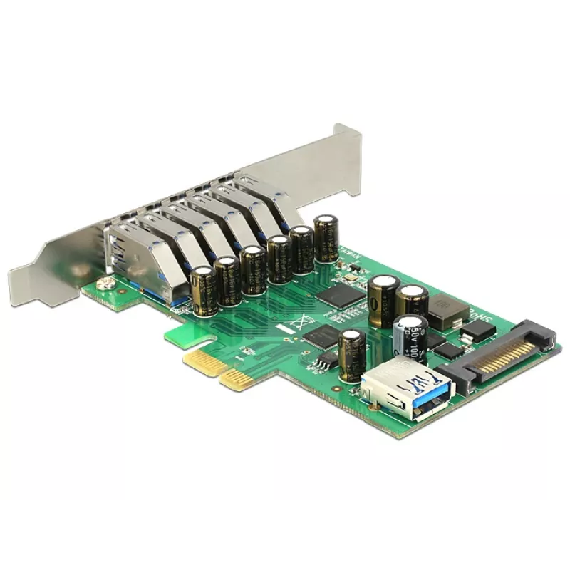 Delock scheda PCI Express x1 a 6 x USB 3.0 esterne + 1 x interna