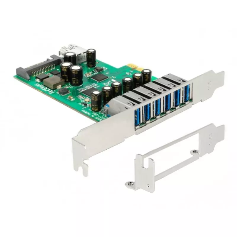 Delock scheda PCI Express x1 a 6 x USB 3.0 esterne + 1 x interna