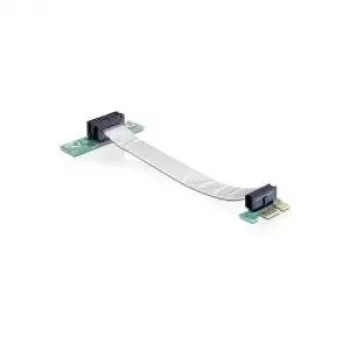 Delock scheda riser PCI Express x1 a x1 con cavo flessibile, 13 cm, orientamento sinistro