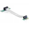 Delock scheda riser PCI Express x1 a x1 con cavo flessibile, 13 cm, orientamento sinistro