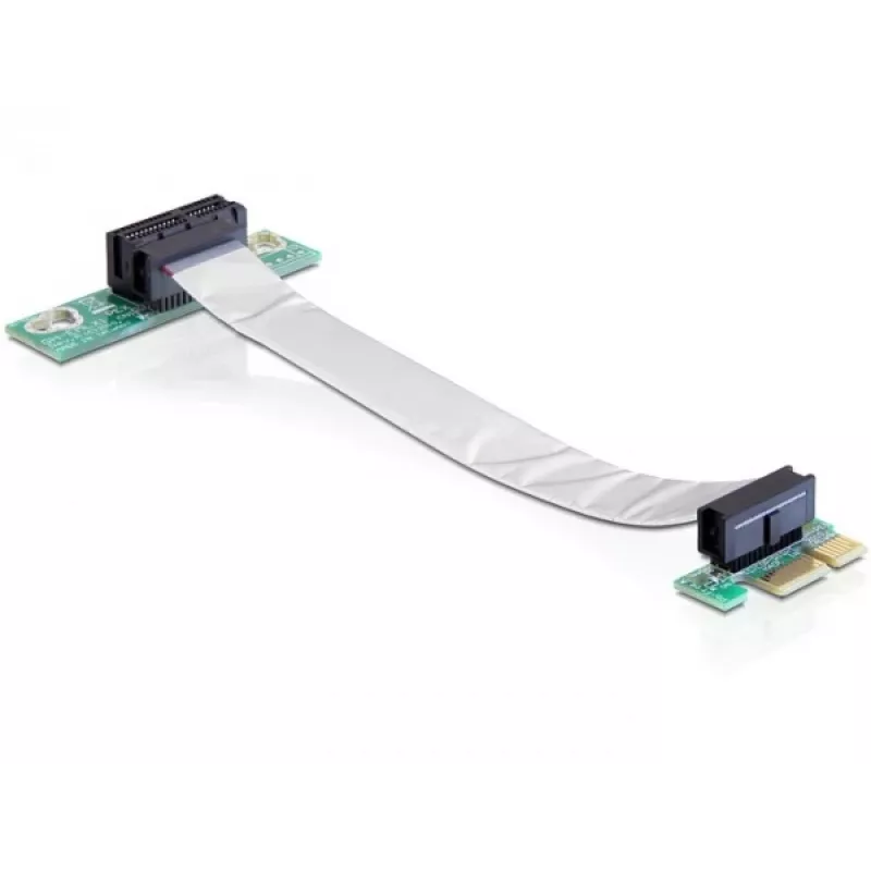 Delock scheda riser PCI Express x1 a x1 con cavo flessibile, 13 cm, orientamento sinistro