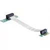 Delock scheda riser PCI Express x1 a x1 con cavo flessibile, 13 cm, orientamento sinistro