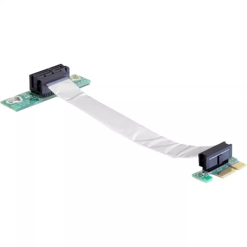 Delock scheda riser PCI Express x1 a x1 con cavo flessibile, 13 cm, orientamento sinistro