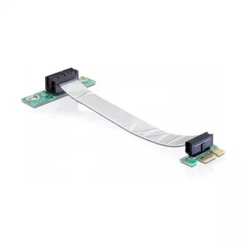 Delock scheda riser PCI Express x1 a x1 con cavo flessibile, 13 cm, orientamento sinistro
