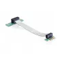 Delock scheda riser PCI Express x1 a x1 con cavo flessibile, 13 cm, orientamento sinistro