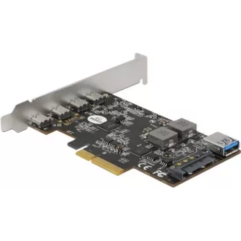 Delock scheda PCI Express x4 a 4 x USB Type-C + 1 x USB Type-A - SuperSpeed USB 10 Gbps - formato low profile, controller USB