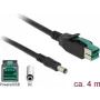 Delock cavo Powered USB - connettore USB PlusPower (12V) a connettore DC 2,1/5,5mm - 12V - 4m - nero
